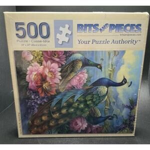 Puzzle-Bits and‎ Pieces, 500-Piece, “Peacocks” NEW